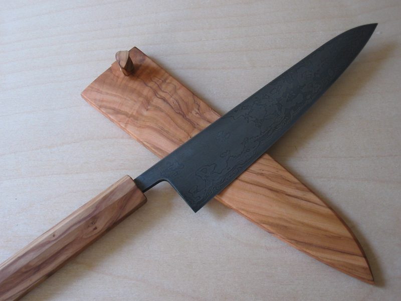 Papillon couteau de cuisine damas